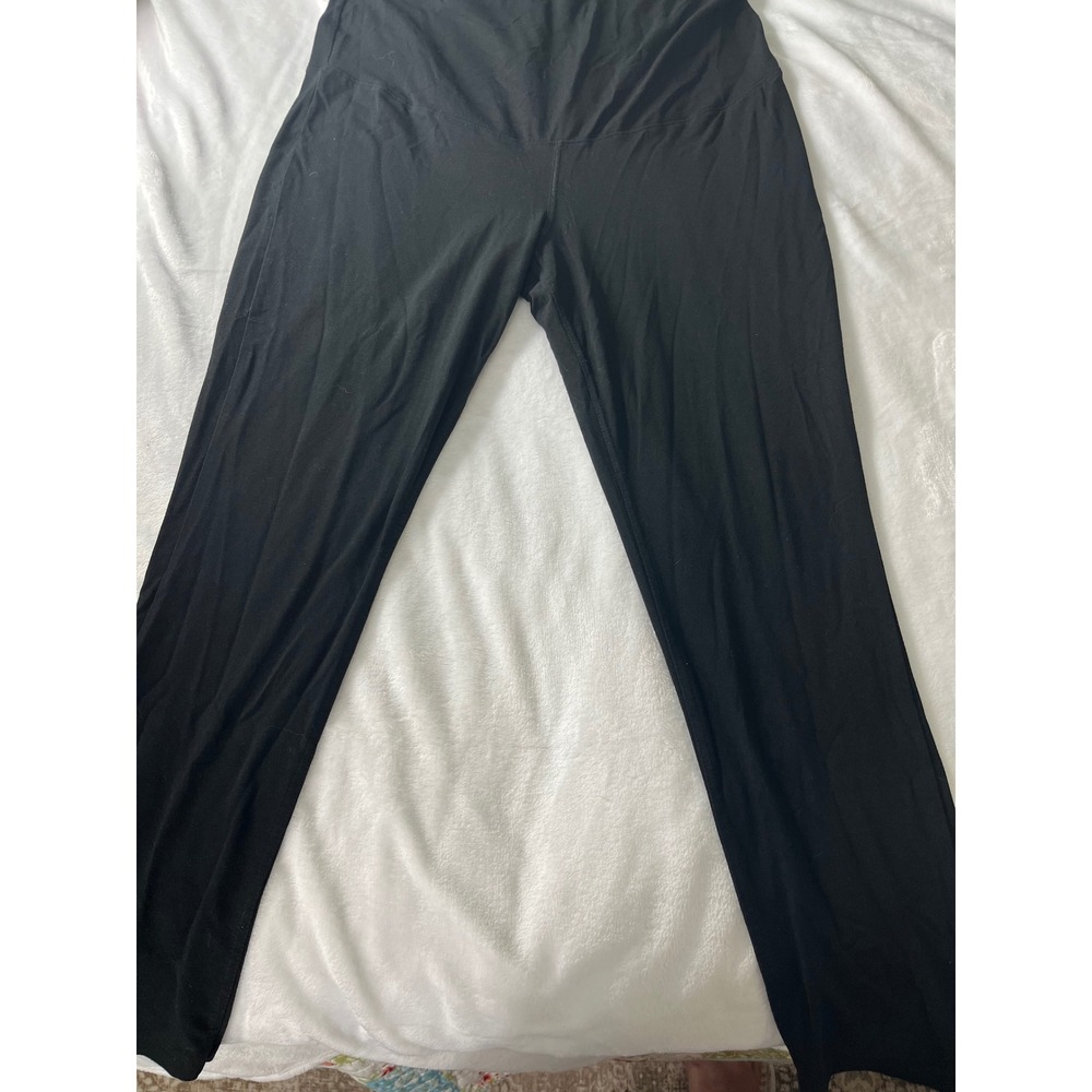 Isabel by Ingrid & Isabel Maternity Leggings Black Over Belly XL Cotton Modal